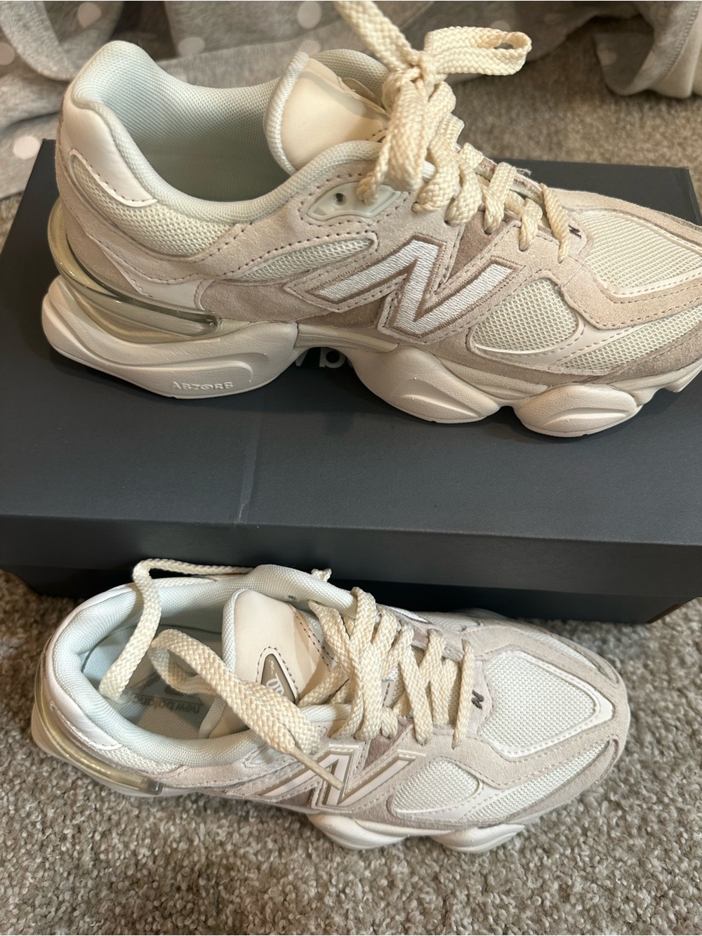 New Balance Women’s Cream/Tan Athletic Sneakers